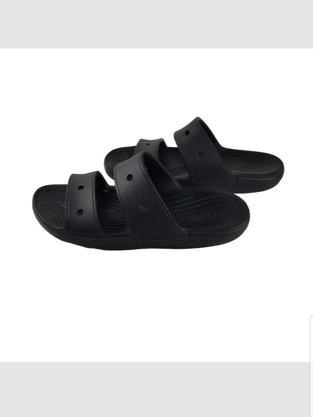 CROCS Classic 2 Strap Slide Sandals Men's Size 11 Black Comfort